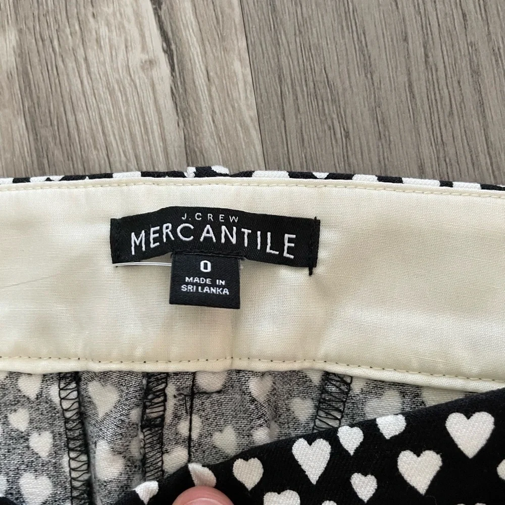 J Crew Marcantile Heart Pants size 0